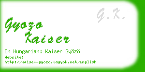 gyozo kaiser business card